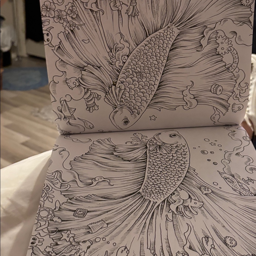 Animorphia Coloring Book by - Black and Orange - Picture 3 of 4